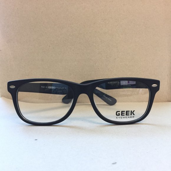 Geek Clear Black Frame Glasses - MISC082 - Picture 1 of 5